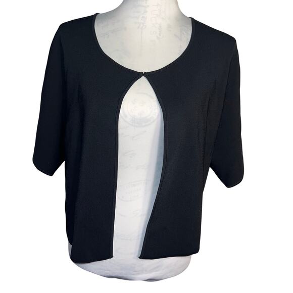 classiques entier By Nordstrom Women XL Heavy Ponte Ribbed Stretch Crop Jacket - Picture 1 of 9